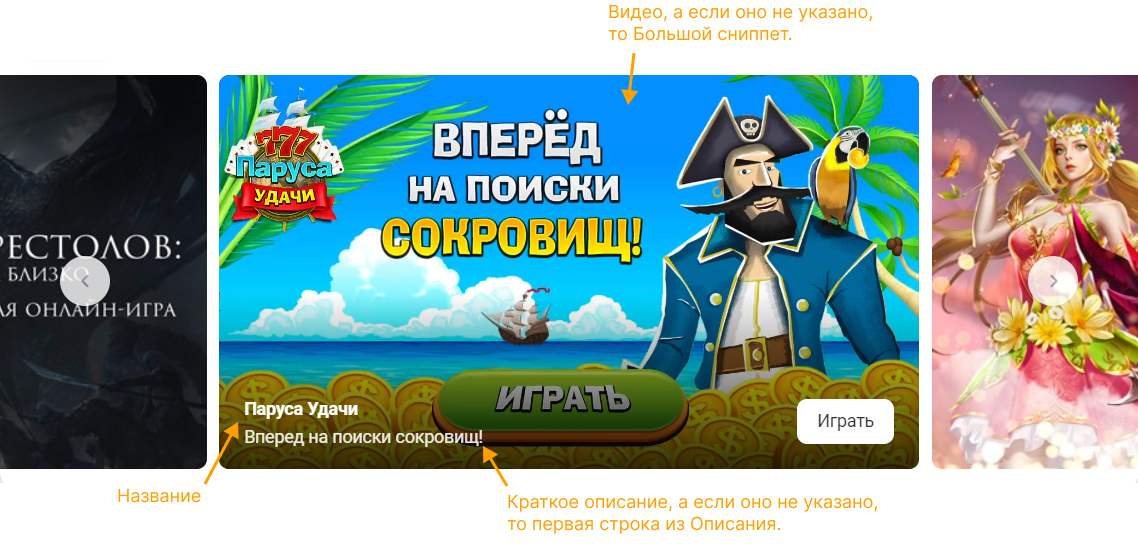 Пример блока в карусели баннеров